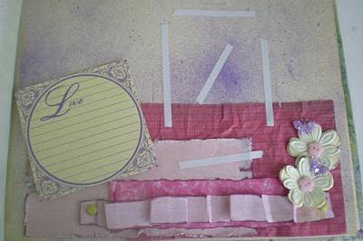 Página interior decorada, romántico