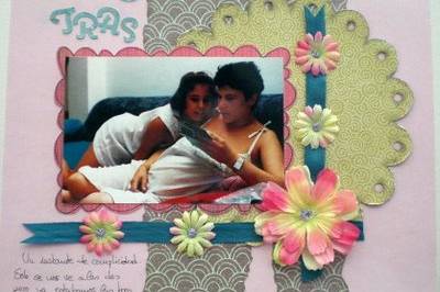 Foto decorada con técnica scrap