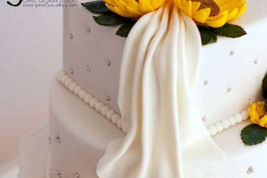 Tarta boda girasoles