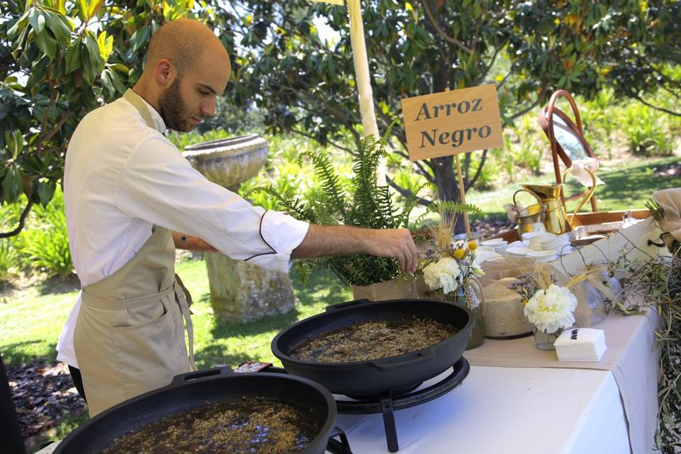 Buffet de arroz negro