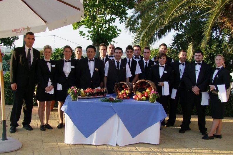 Equipo profesional de servicio en vuestra boda