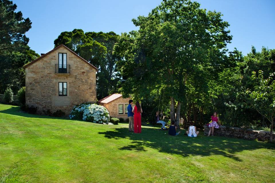 Boda en jardin con vistas