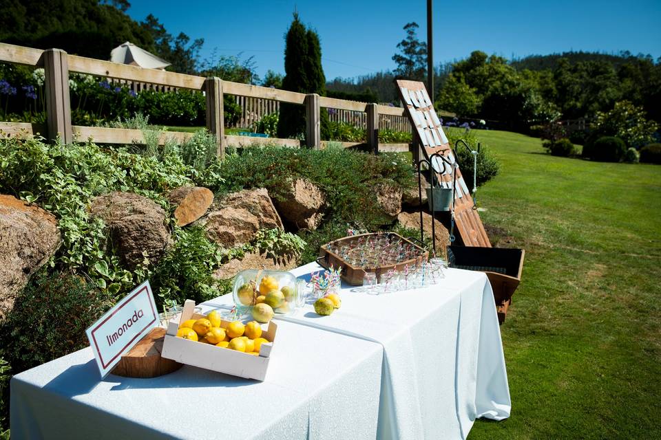 Estaciones aperitivos jardin