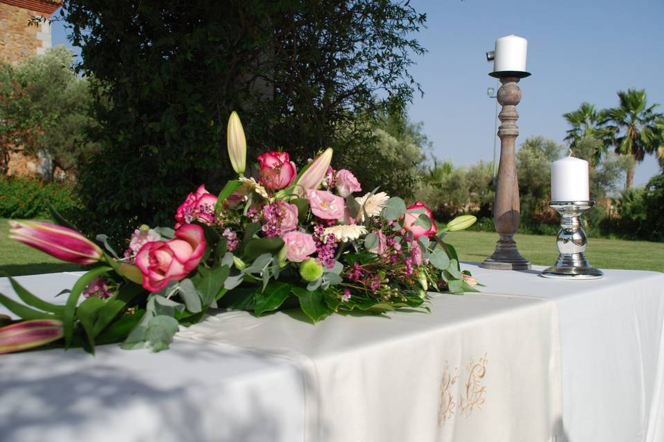 Detalle de mesa para ceremonia