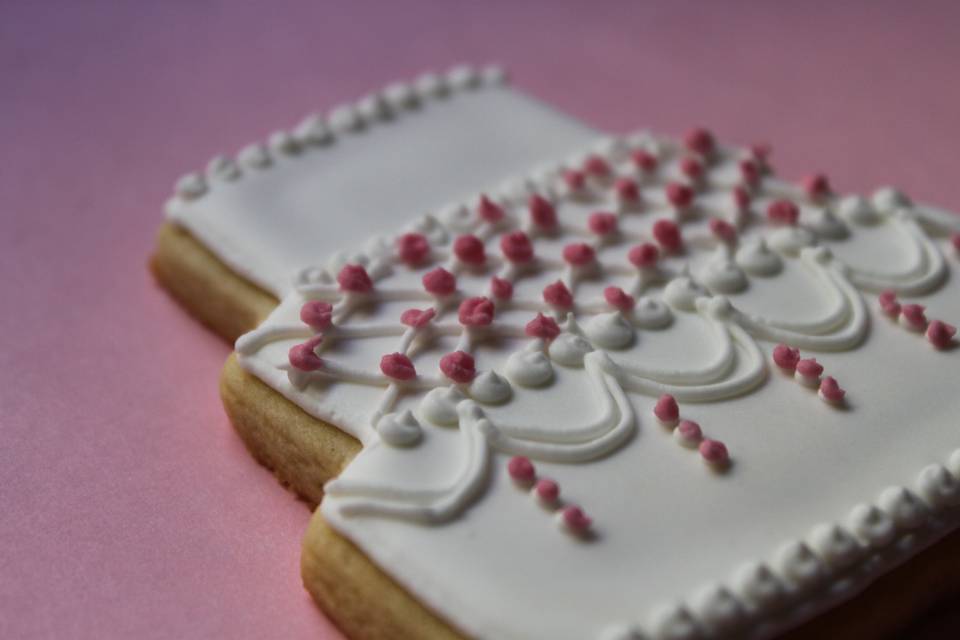 Galletas con forma de tarta nupcial