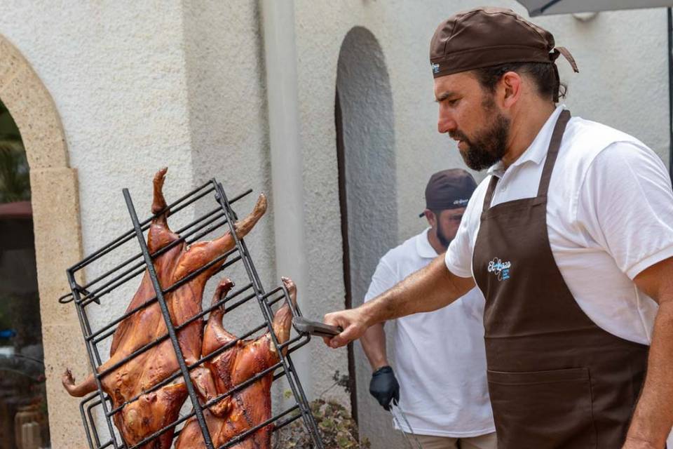 Cochinillo a la estaca