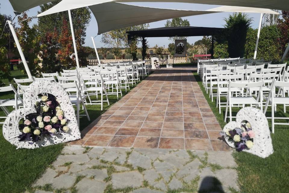 Ceremonia civil en jardines