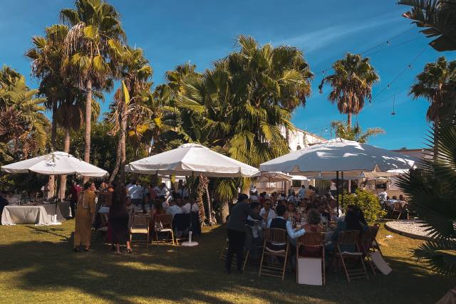 Banquete en jardín
