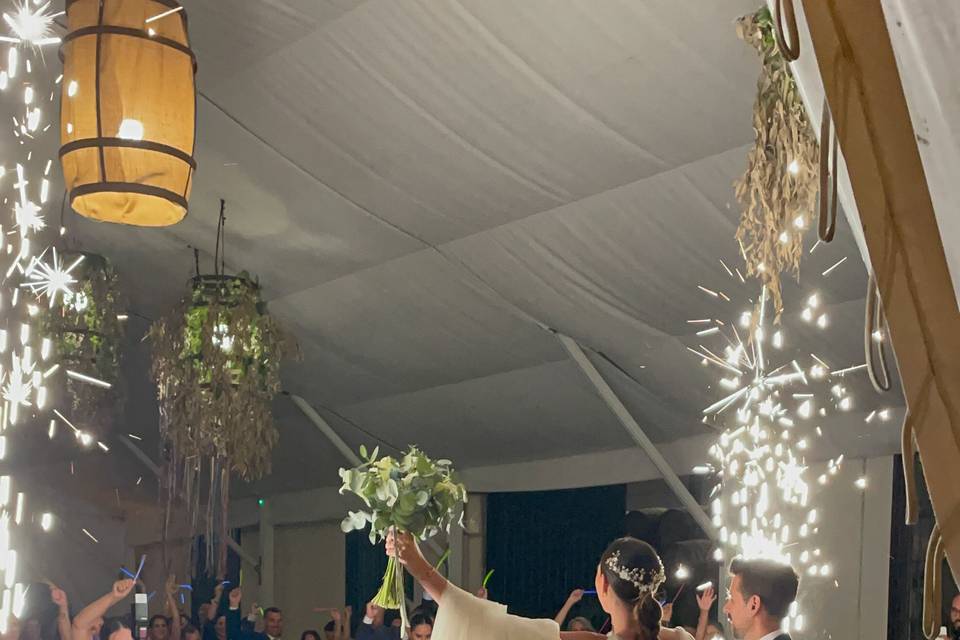 Entrada de los novios al salón