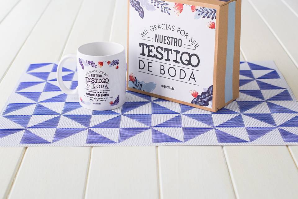 Kit de taza para testigo de boda