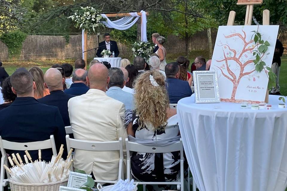 Boda en jardín