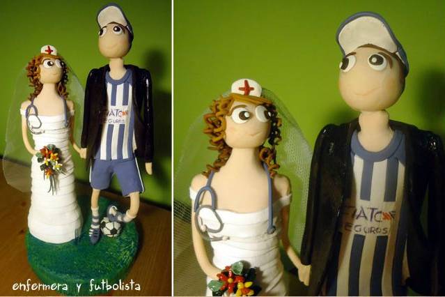 Enfermera y futbolista