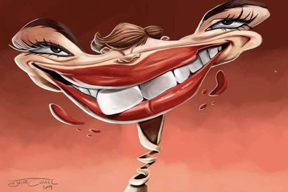 Caricatura extrema a color