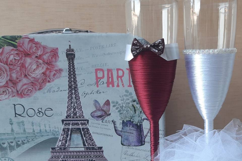Copas y caja Paris