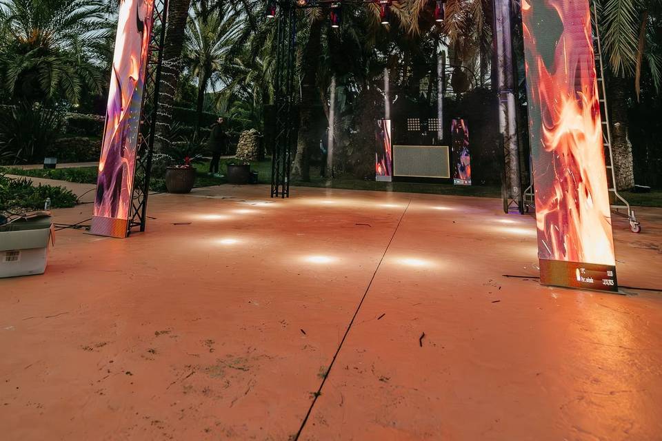 Mirror disco + pantalla led