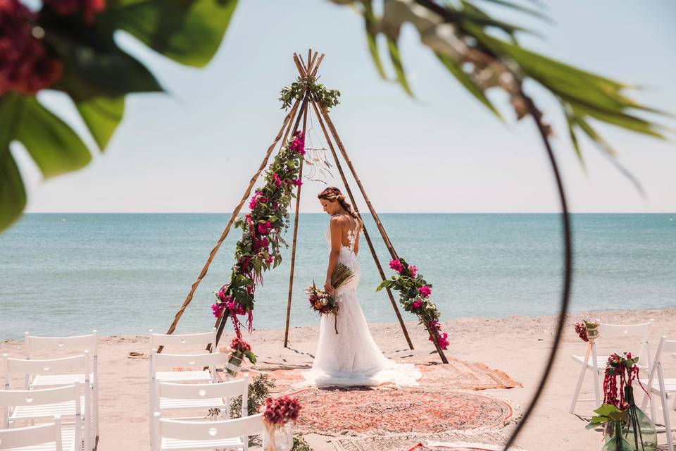 Boda en la playa