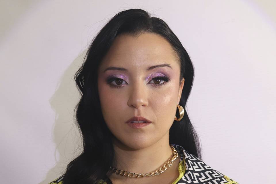 Ondas glam+full glam makeup