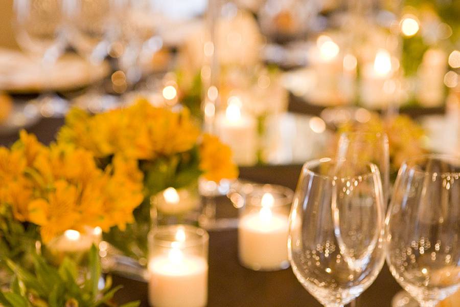 Detalle decoración salón boda