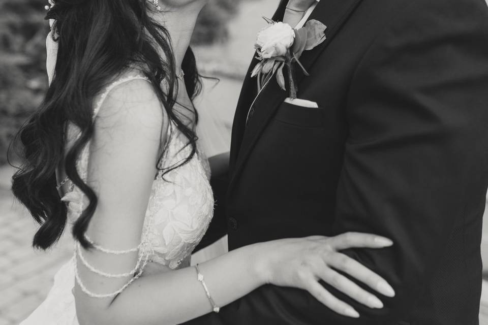Pareja en blanco y negro