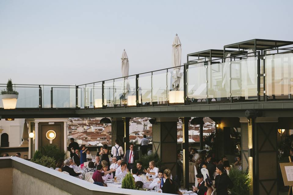 Banquete en terraza