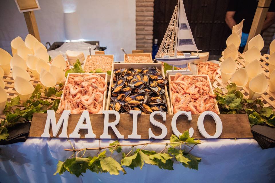 Mesa de mariscos