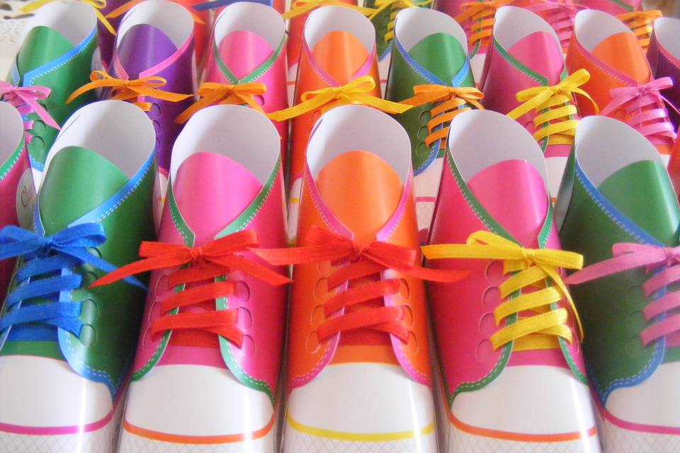 Detalle Bambas multicolores