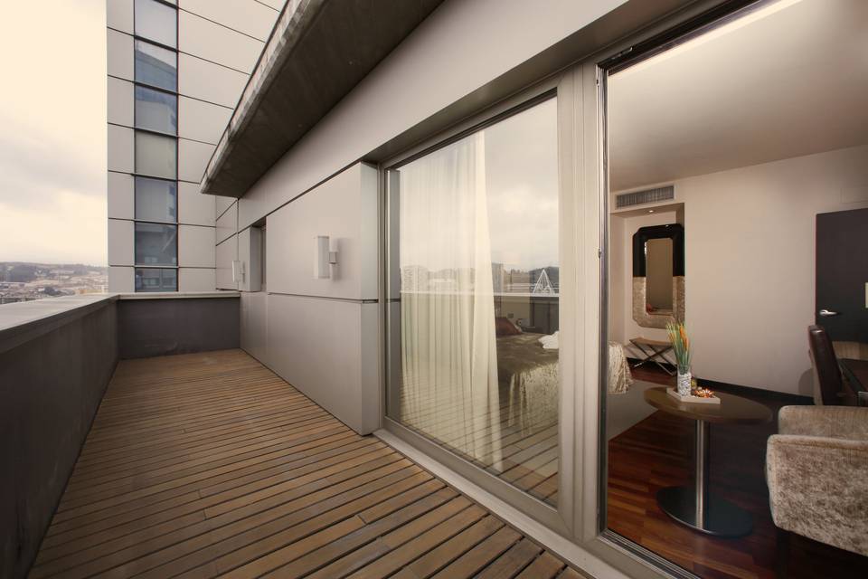 Terraza de las habitaciones