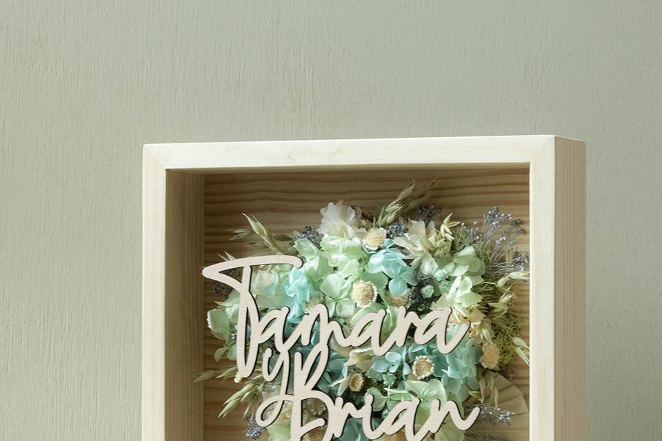 Cuadro floral personalizado