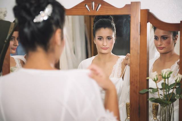 La novia se prepara