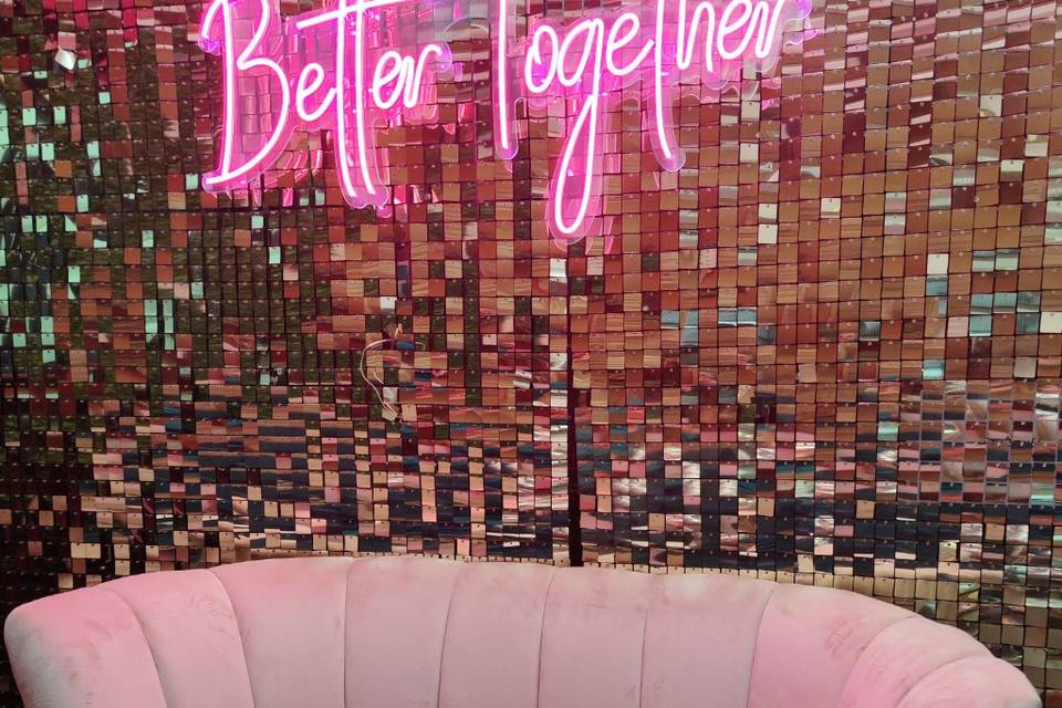 Photocall con neon