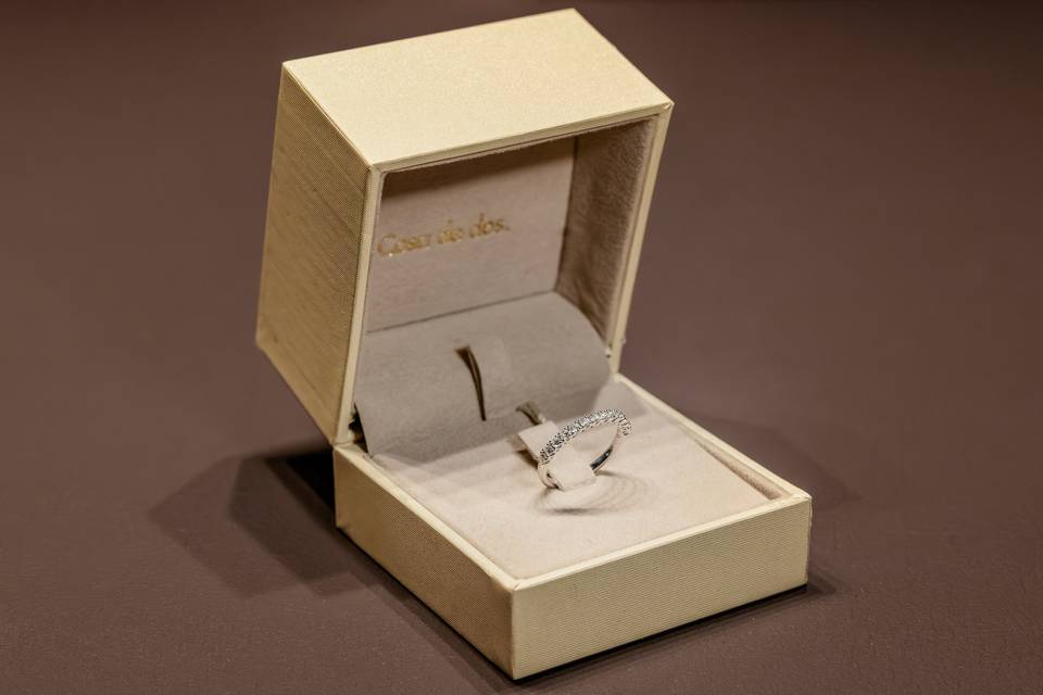 Anillo plata estuche