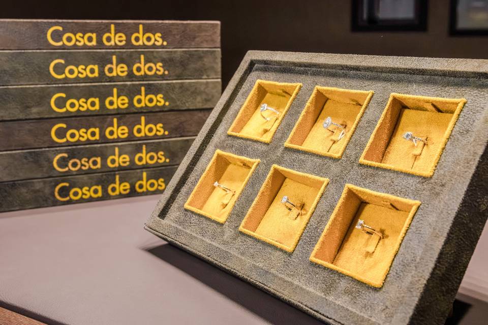Exhibidor de bandeja de anillos