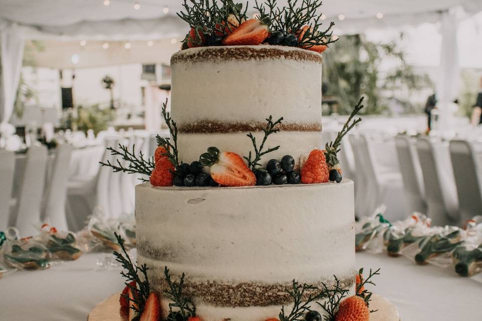 Tarta nupcial fresas