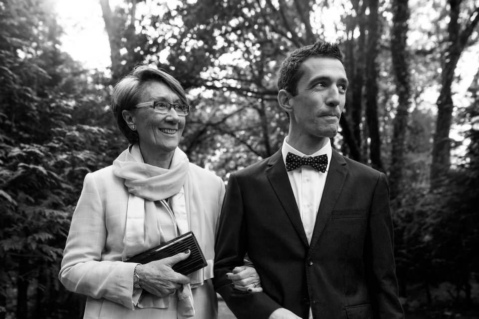 David y su madre Blanco y Negr