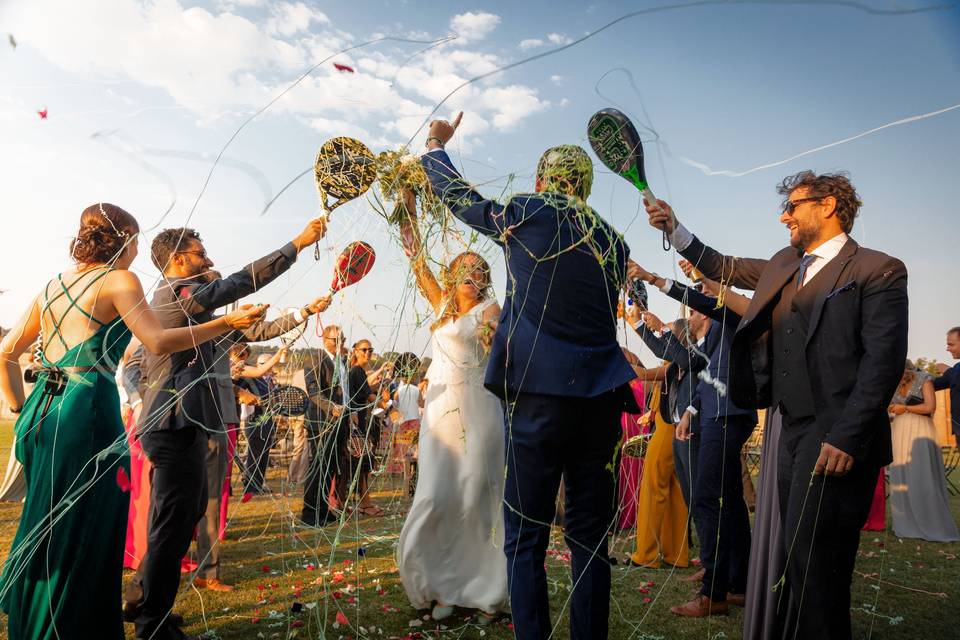 Clara y Miquel recién casados