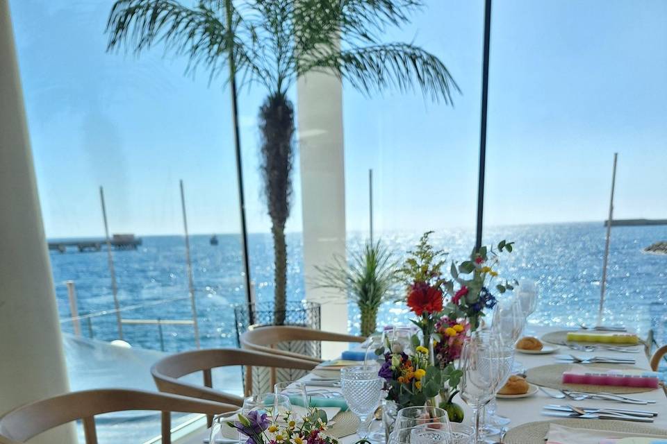 Decoración mesa boda