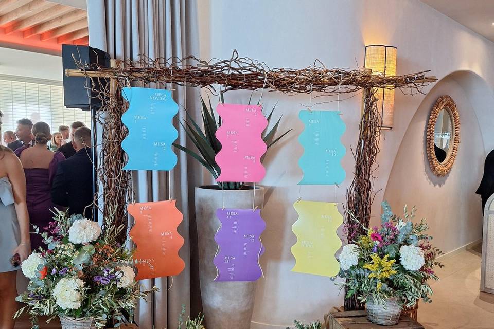 Seating plan colorido