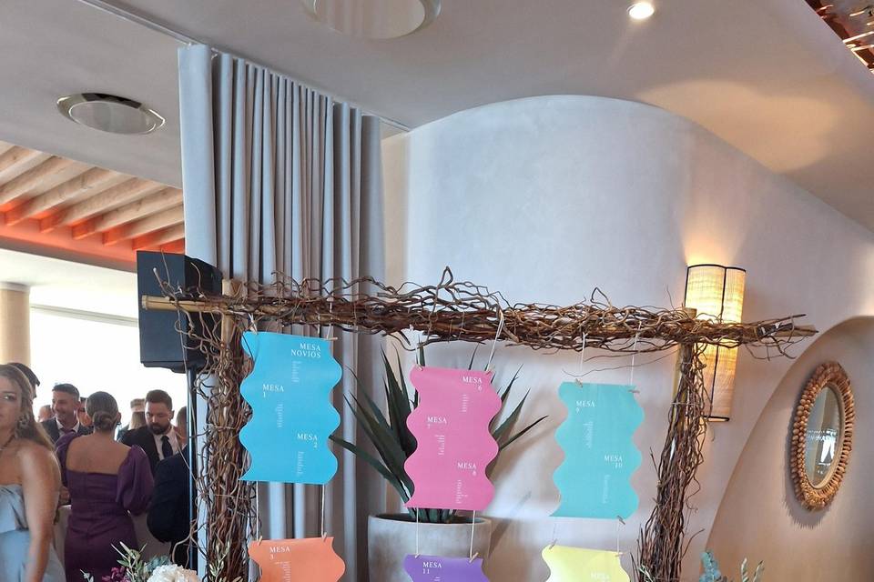 Seating plan colorido