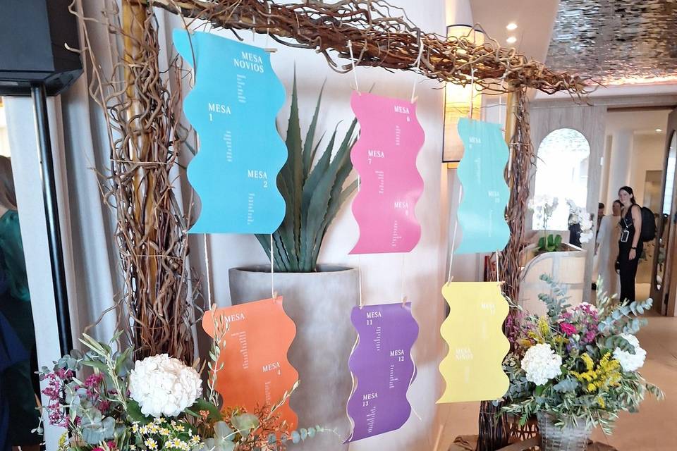 Seating plan colorido