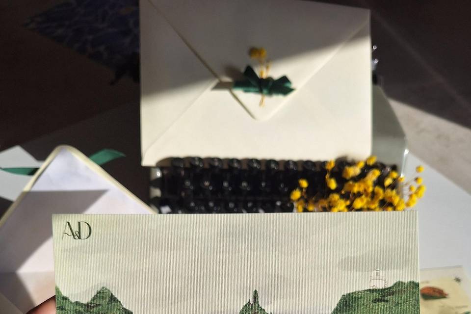 Invitación boda ilustrada