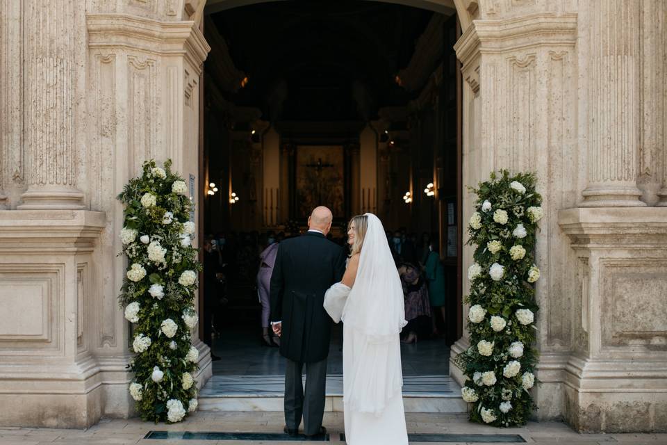 La entrada de la novia