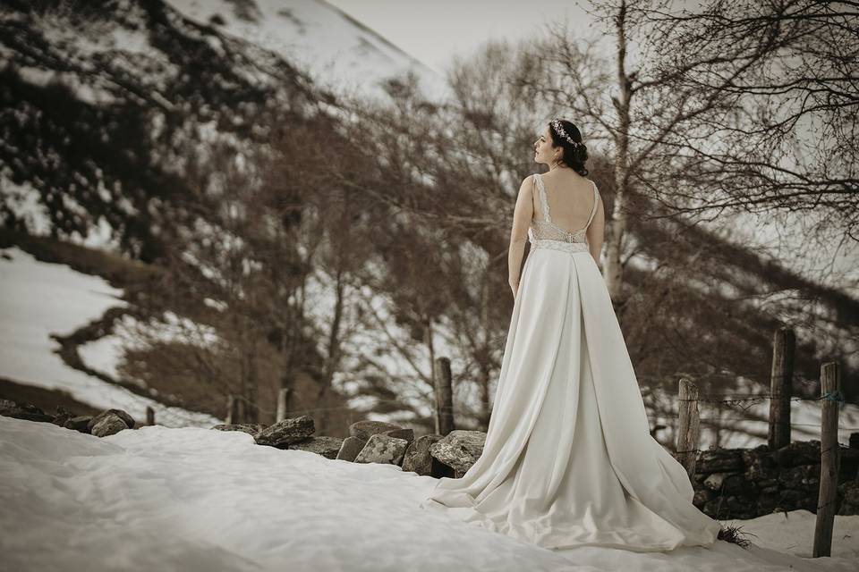 Postboda en la nieve