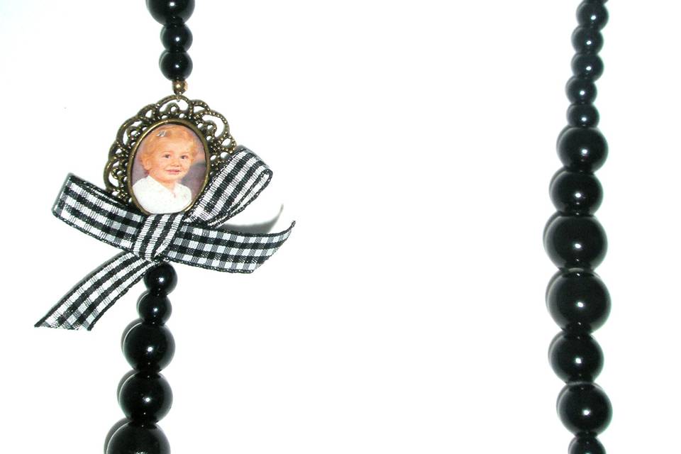 Collar personalizable en negro y vichy