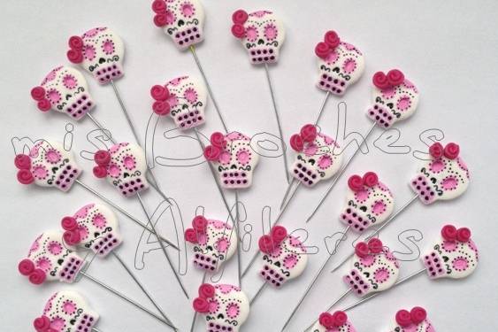 Alfileres boda calaveras mejic