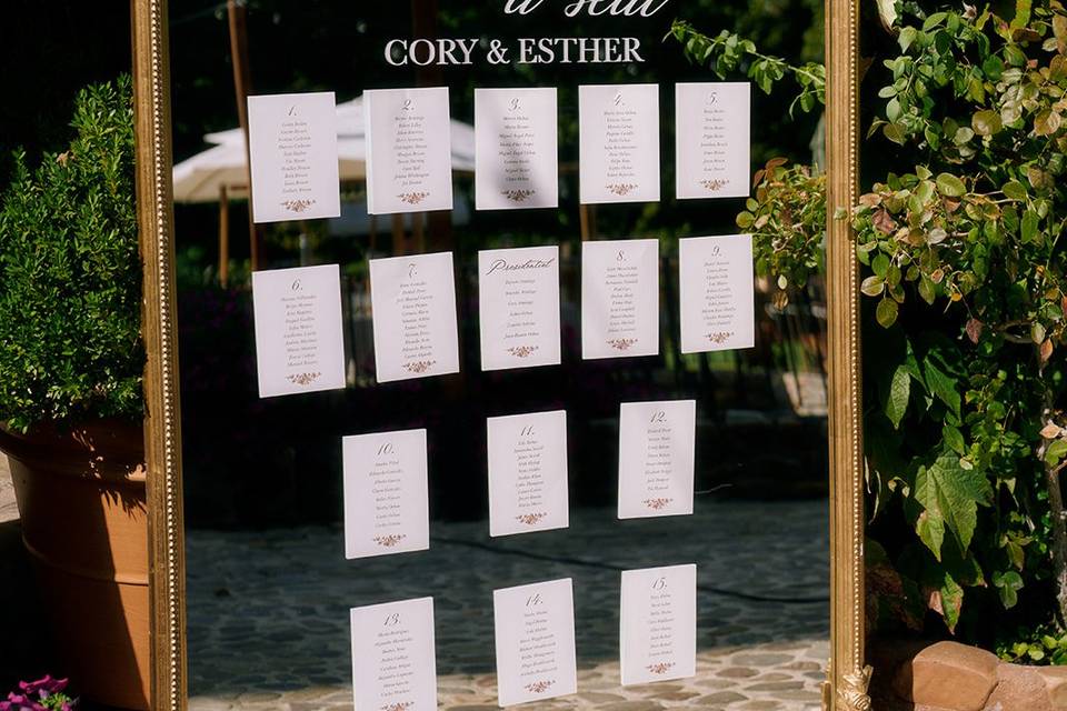 Seating plan elegante