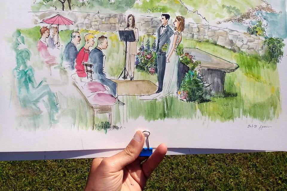 Dibujo en vivo de ceremonia