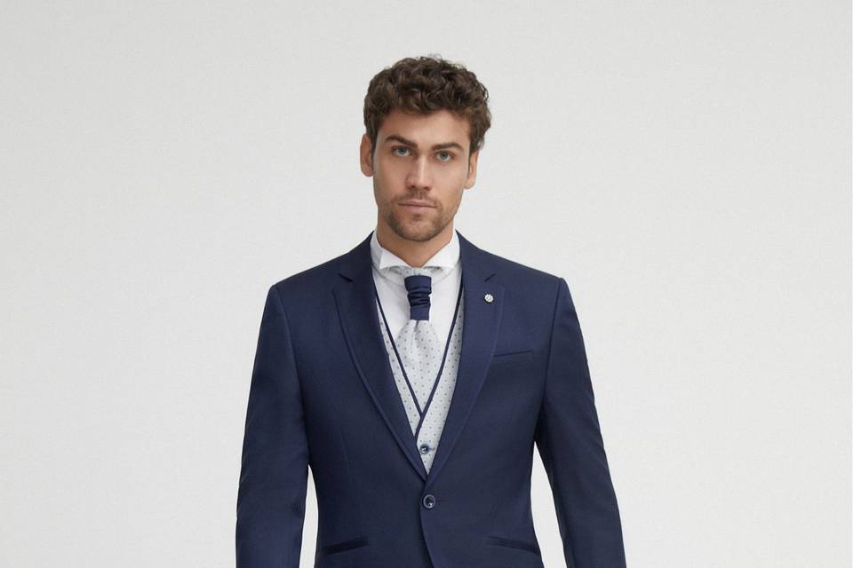 Traje coordinado azul