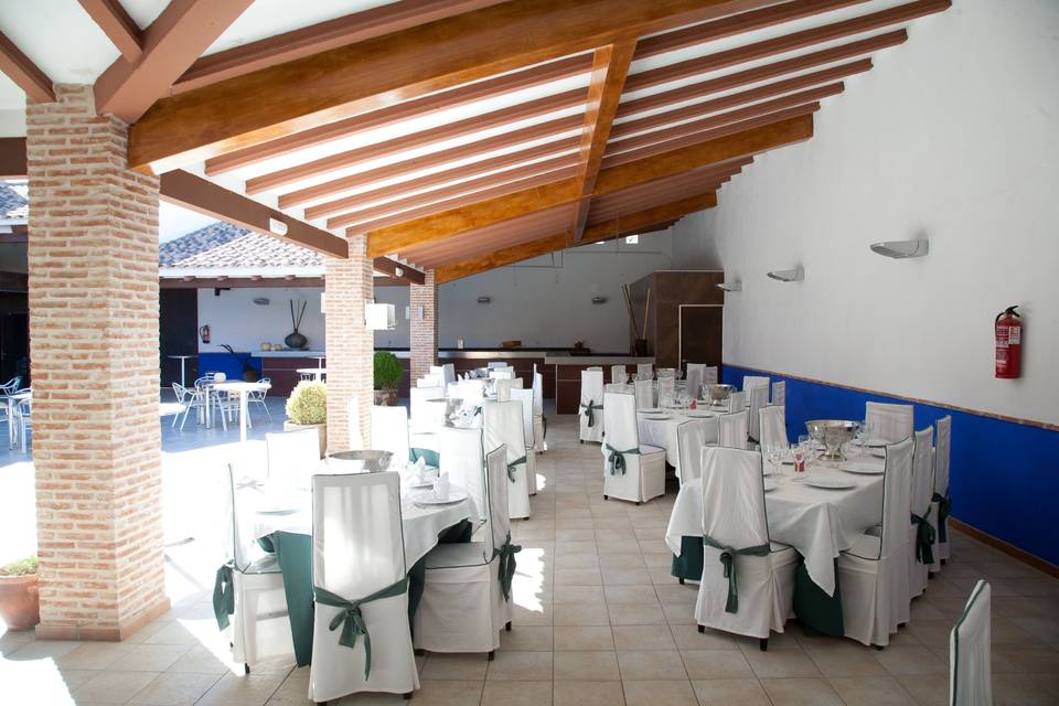 Terraza para cóctel y baile boda