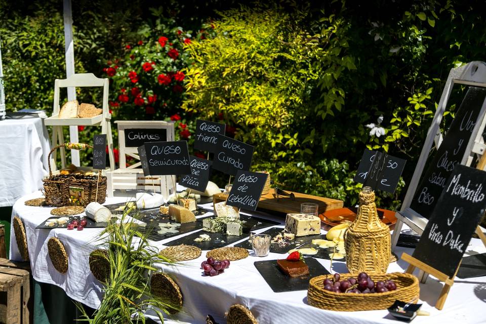 Mesa buffet de quesos