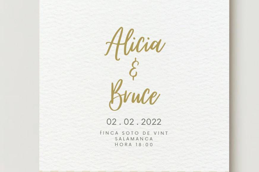 Invitación vichy beige